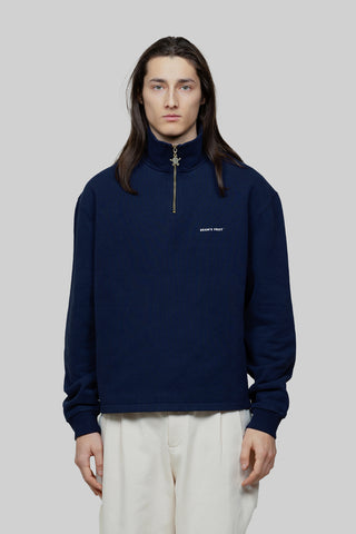 Lemon Buckle Quarter Zip - Navy