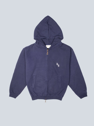 Monogram Boxing Glove Zipper Hoodie - Navy