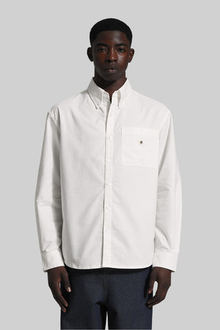 Gold Lemon Oxford Shirt - White