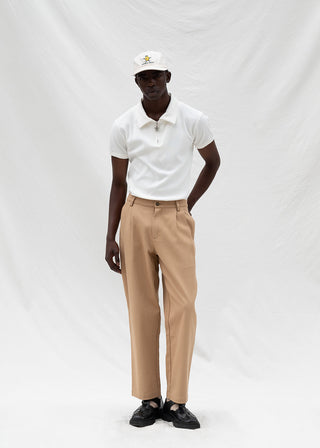 Rib Lemon Polo - White