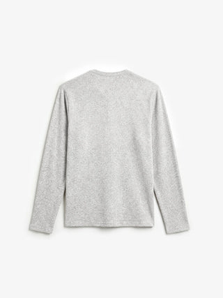 Script Logo Henley Longsleeve - Natural Melange