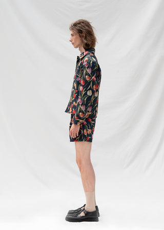 Flower Jacket - Dark Navy