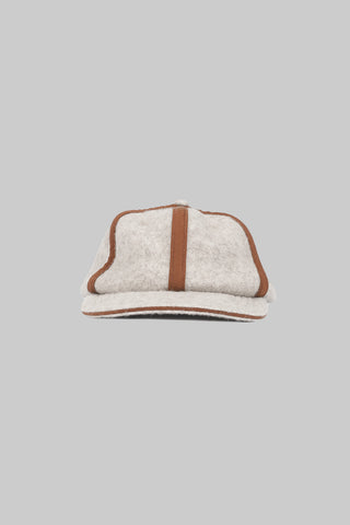 Wool Two-Tone Cap - Beige