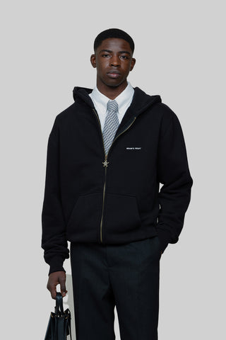 Lemon Buckle Zip-up Hoodie - Black